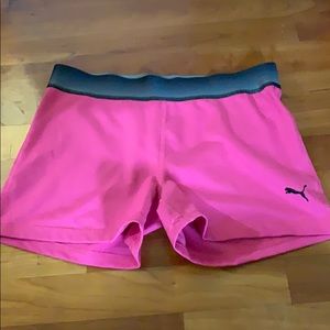 Pink puma shorts